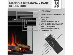 Lareira| Lareira elétrica BALDERIA Athena smart 52 - Lareira embutida - Preto