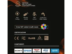 Lareira elétrica com queimador de inserção embutido APP vapor de água 3D 75 PRO-LINE Cinzento