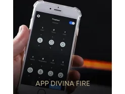 Lareira* Lareira elétrica com vapor de água 3D APP queimador de inserção embutido 100 PRO-LINE Cinzento