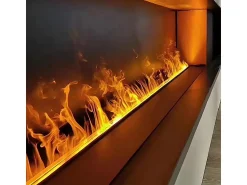 Lareira* Lareira elétrica com vapor de água 3D APP queimador de inserção embutido 100 PRO-LINE Cinzento