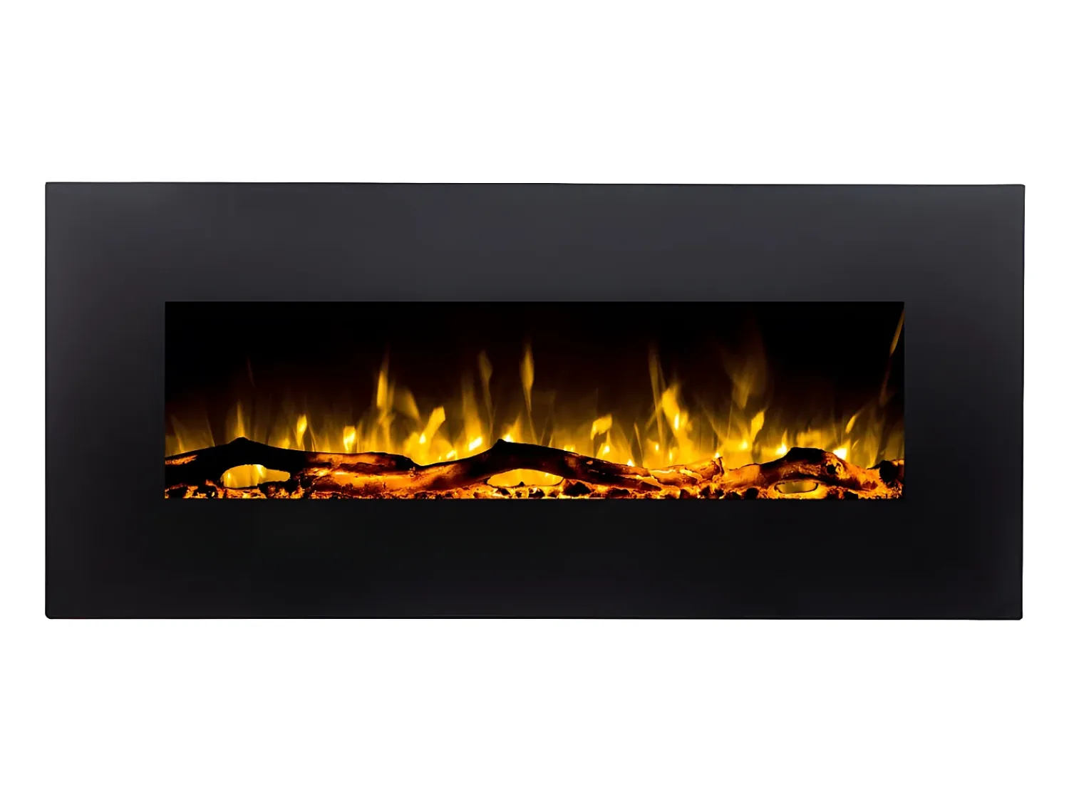 Lareira*FLAMATECH Lareira elétrica LALITA - C110 x L14 x A49 cm - Preta Preto