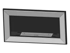 Lareira| Lareira embutida a bioetanol Frame 900 SimpleFire em com vidro Branco