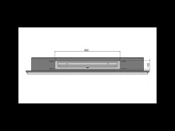Hot Lareira embutida a bioetanol Frame 1500 SimpleFire com vidro Preto
