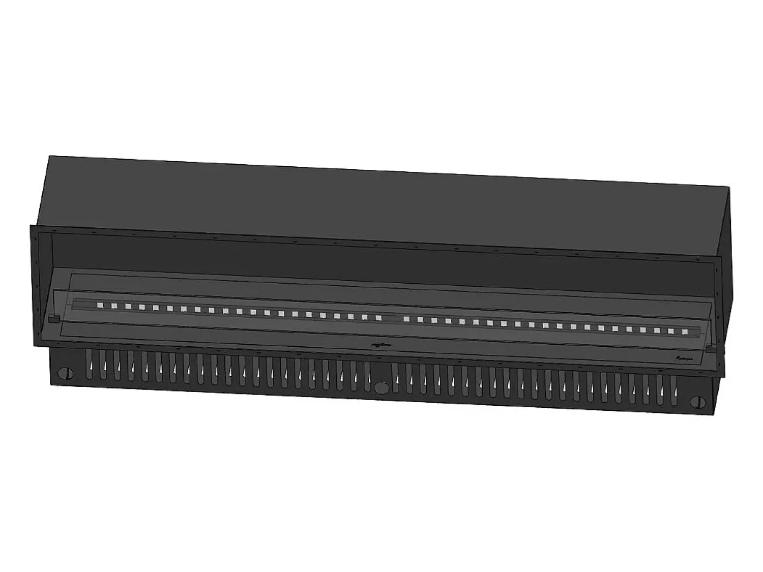 Lareira embutida a vapor Invapo Inside 2200 - Chama multicolorida, efeito 3D e controle por aplicativo, tanque de 2,4 l - 220 cm Preto