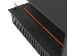 Online Lareira embutida a vapor de água Corner L1200 com chama multicolorida, efeito 3D e controle por aplicativo, tanque de 2,4 l - 120 cm Preto