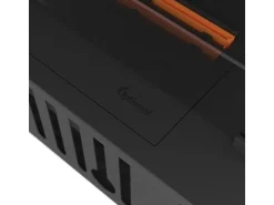 Lareira* Lareira embutida a vapor Corner R800 com chama multicolorida, efeito 3D e controle por aplicativo, tanque de 1,2 l - recarga automática de 80 cm Preto