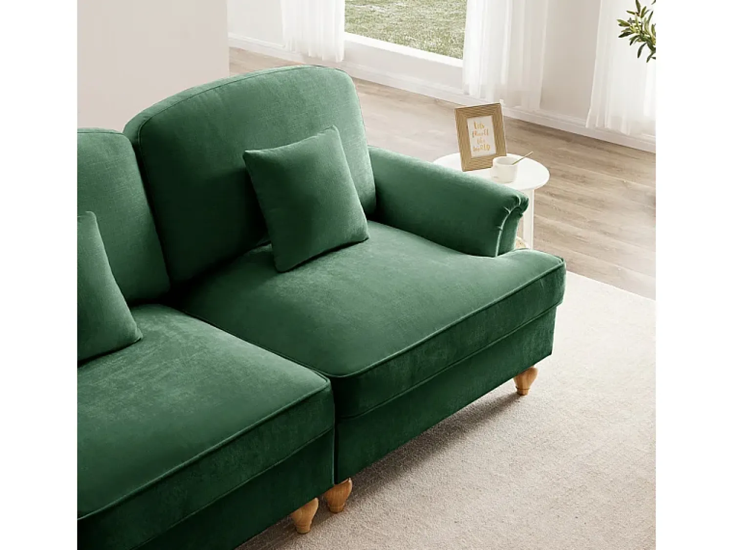 DripeX Lote 2 Sofás Chenille 2 Lugares - Capa Removível e 4 Almofadas - 194x83.5x93cm -^ Sofá