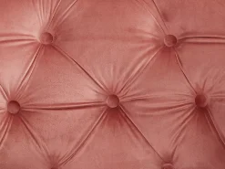 Poltrona|Vente-unique Lote de 2 cadeirões veludo rosa pastel CHESTERFIELD Rosa claro