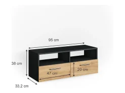 Vicco Lowboard antracite 190x33.2x38 diego^ Móvel De Tv