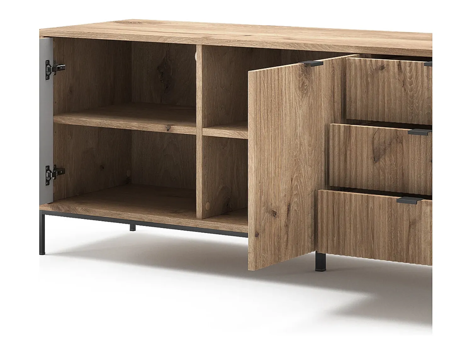 Hot Vicco Lowboard carvalho viking 150x42x60 eliza Natural escuro