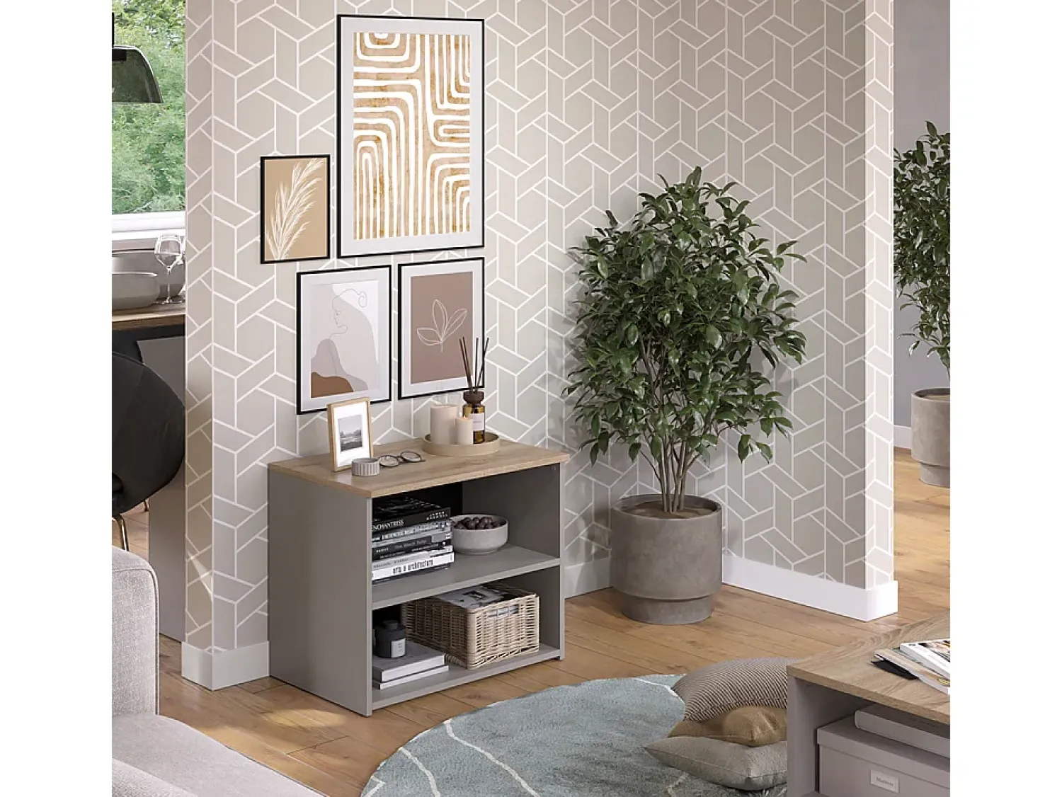 Sale Vicco Lowboard cinzento-bege 60x40x50 wido Taupe