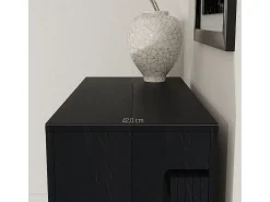 Consola| MAIRA - Conjunto de consola com dois bancos extensíveis - Dimensões de instalação: 42 x 90 x 75 cm - Entrega gratuita Cinza antracite