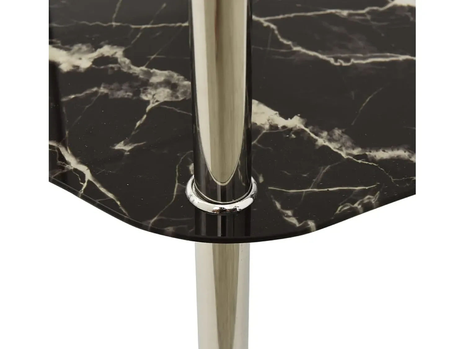 Mesa De Apoio|vidaxl Mesa apoio 2 prateleiras 38x38x50cm vidro temp. transp./preto Cinzento