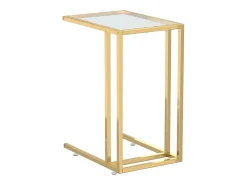 Mesa De Apoio| Mesa apoio ao computador 50x35x65 cm vidro temp. PT310958 Transparente