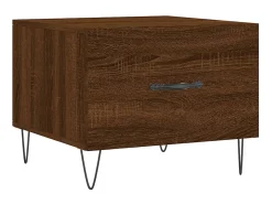 Mesa De Centro| Mesa centro 2 pcs 50x50x40 cm madeira proc. carvalho PT117400 Castanho