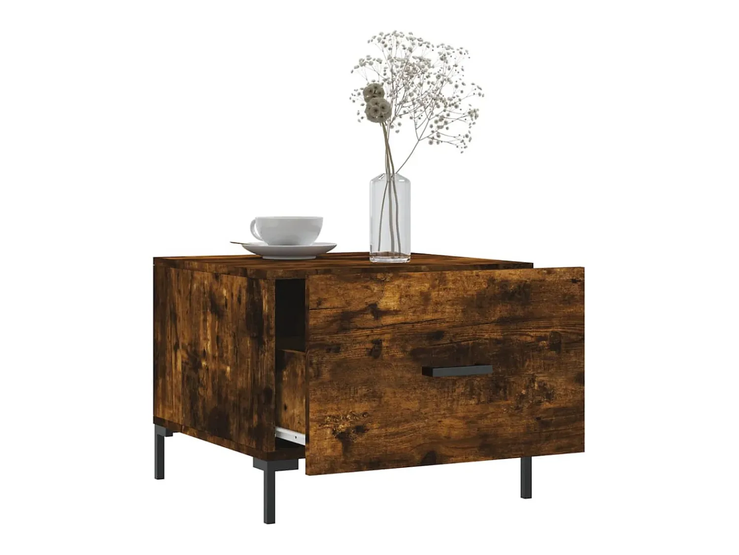 Mesa De Centro|vidaxl Mesa centro 2 pcs 50x50x40 cm madeira processada cor fumado Natural claro