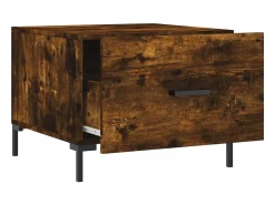 Mesa De Centro|vidaxl Mesa centro 2 pcs 50x50x40 cm madeira processada cor fumado Natural claro