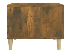 Clearance vidaxl Mesa centro 2 pcs 50x50x40 cm madeira processada cor fumado Natural claro