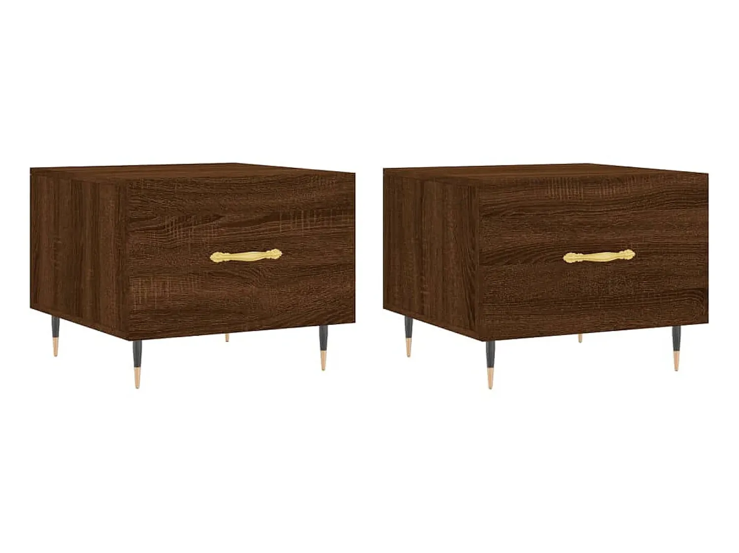 Mesa centro 2 pcs 50x50x40 cm madeira proc. carvalho PT351731^ Mesa De Centro