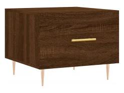 Discount vidaxl Mesa centro 2 pcs 50x50x40 cm madeira proc. carvalho castanho Natural claro