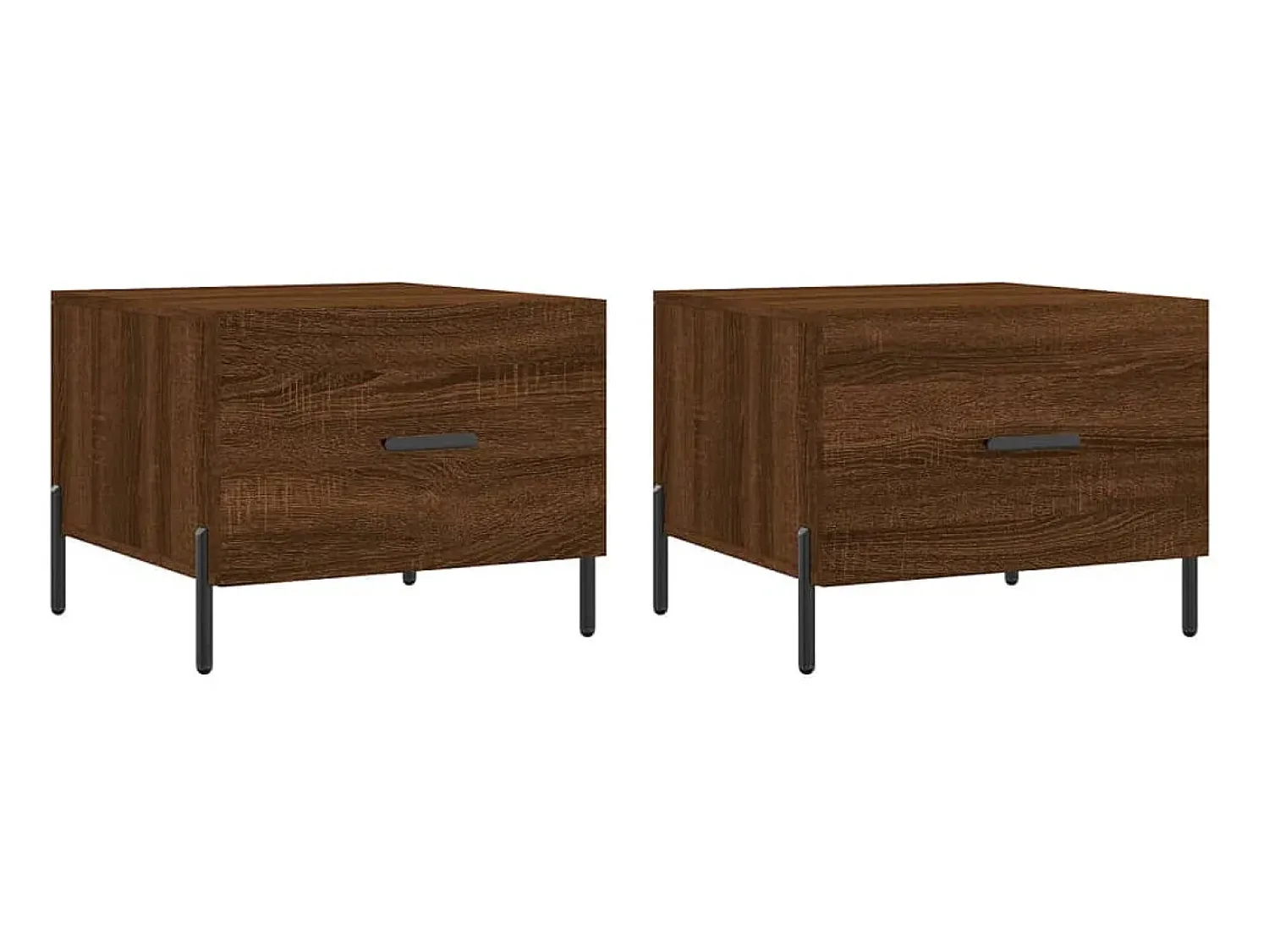 Mesa centro 2 pcs 50x50x40 cm madeira proc. carvalho PT878087^ Mesa De Centro