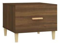Mesa De Centro|vidaxl Mesa centro 2 pcs 50x50x40 cm madeira proc. carvalho castanho Natural claro