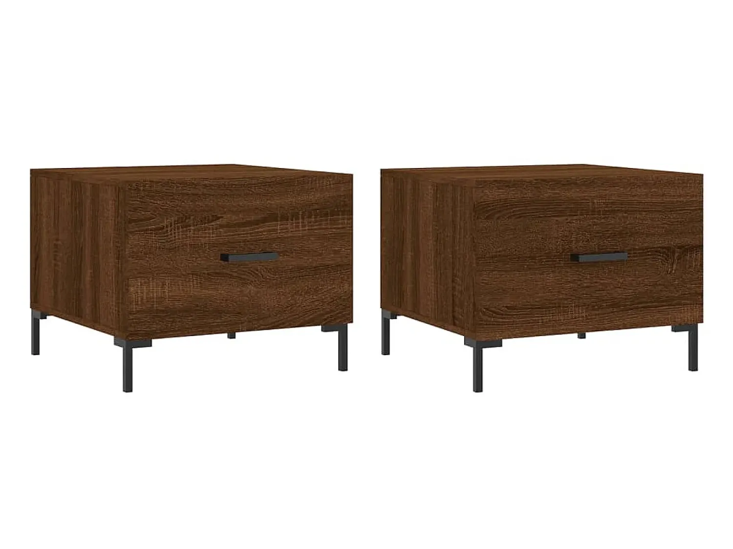 New Mesa centro 2 pcs 50x50x40 cm madeira proc. carvalho PT918120 Castanho
