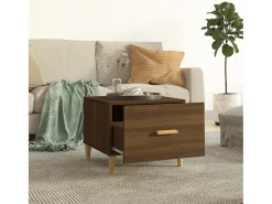 Mesa De Centro| Mesa centro 2 pcs 50x50x40 cm madeira proc. carvalho PT490578 Castanho