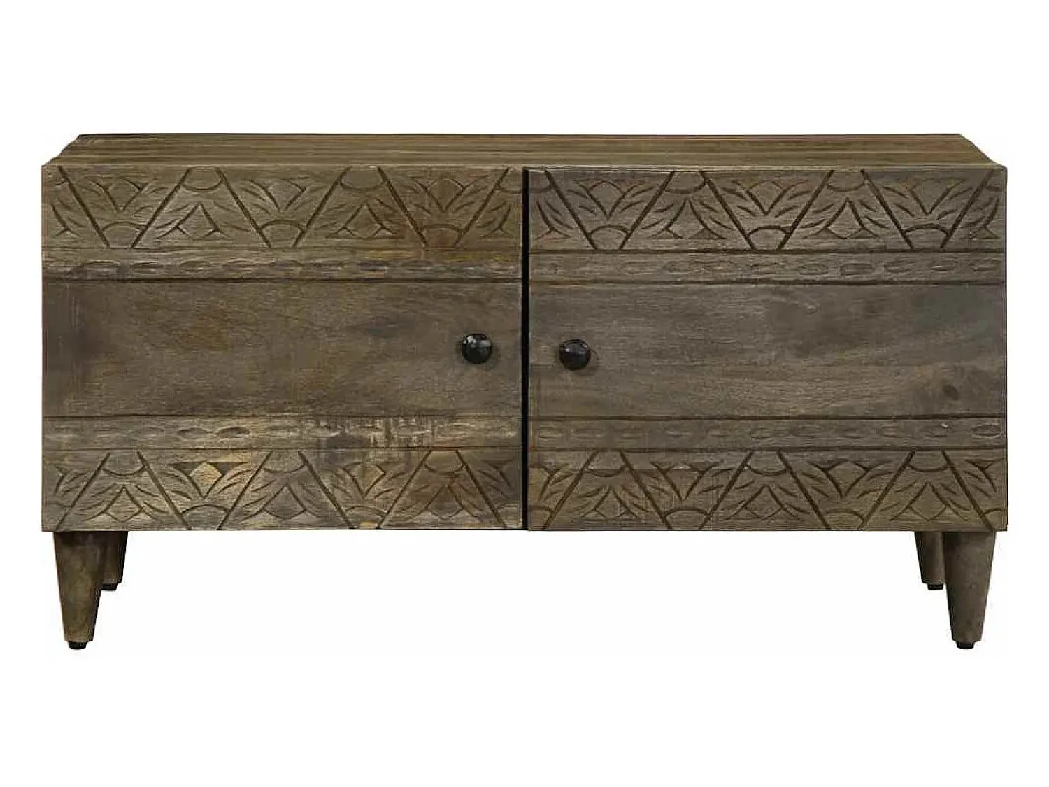Mesa De Centro*vidaxl Mesa centro claro 80x50x40 cm madeira mangueira maciça Cinzento