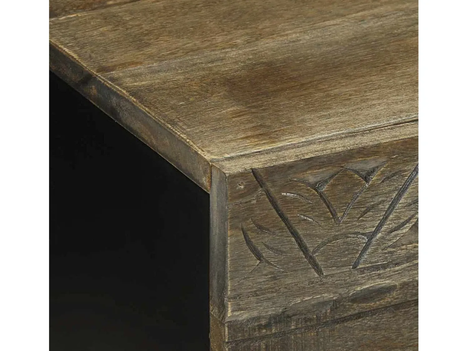 Mesa De Centro*vidaxl Mesa centro claro 80x50x40 cm madeira mangueira maciça Cinzento