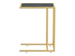 Mesa centro computador mármore 50x35x65 cm vidro temperado PT921071^ Mesa De Centro
