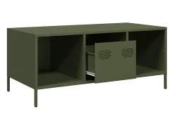 Mesa De Centro|vidaxl Mesa centro 101,5x50x43,5 cm aço laminado a frio -azeitona Verde