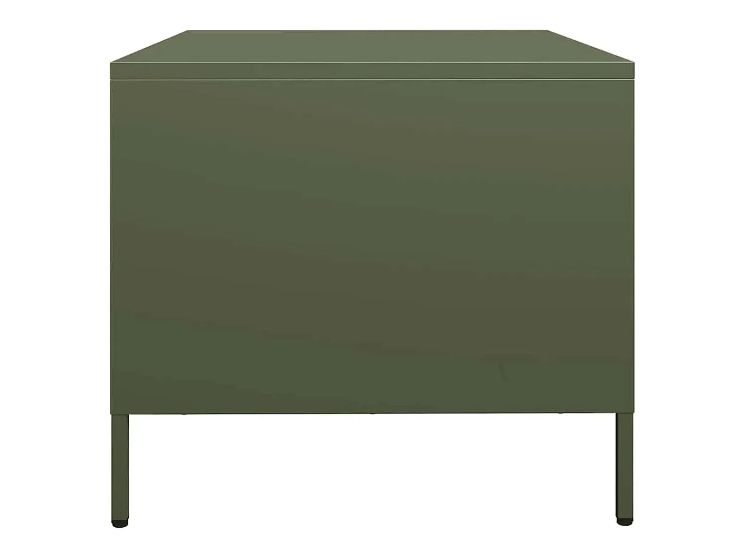 Mesa De Centro|vidaxl Mesa centro 68,5x50x43,5 cm aço laminado a frio -azeitona Verde