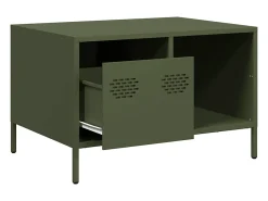 Mesa De Centro|vidaxl Mesa centro 68,5x50x43,5 cm aço laminado a frio -azeitona Verde