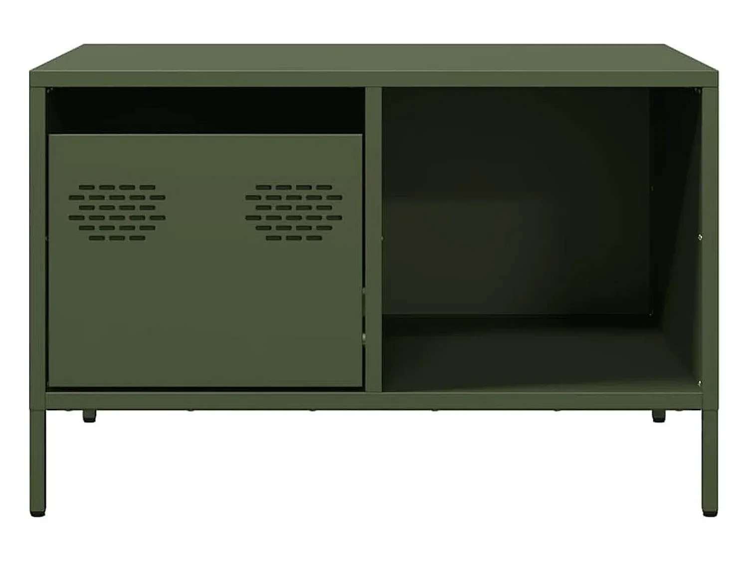 Mesa De Centro|vidaxl Mesa centro 68,5x50x43,5 cm aço laminado a frio -azeitona Verde