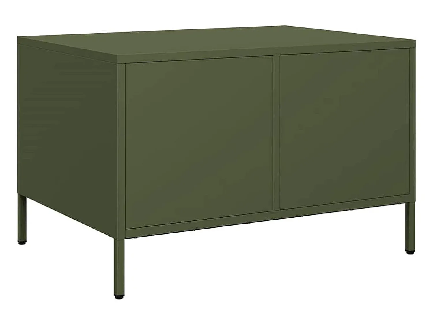 Mesa De Centro|vidaxl Mesa centro 68,5x50x43,5 cm aço laminado a frio -azeitona Verde