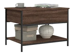 Mesa De Centro| Mesa centro 70x50x50 cm deriv. madeira/metal carvalho PT905915 Castanho