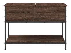Mesa De Centro| Mesa centro 70x50x50 cm deriv. madeira/metal carvalho PT905915 Castanho