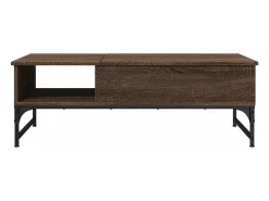 Mesa De Centro| Mesa centro 100x50x35 cm deriv. madeira/metal carvalho PT729781 Castanho