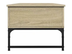Mesa De Centro*vidaxl Mesa centro 100x50x40 cm deriv. madeira/metal carvalho sonoma Castanho