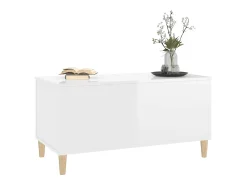 vidaxl Mesa centro 90x44,5x45 cm derivados de madeira brilhante^ Mesa De Centro