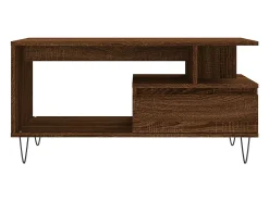 Outlet vidaxl Mesa centro 90x49x45 cm derivados de madeira carvalho castanho Natural claro
