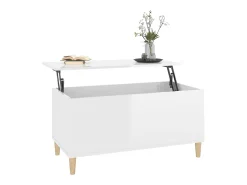 Mesa De Centro* Mesa centro 90x44,5x45 cm derivados de madeira brilhante PT643811 Branco