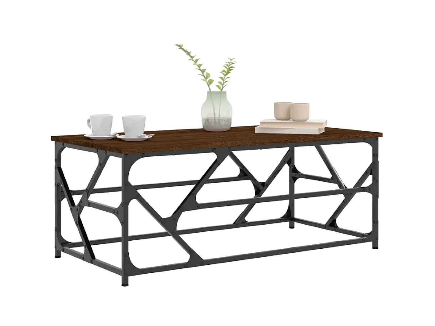 Mesa centro 100x50x40 cm derivados de madeira carvalho PT584863^ Mesa De Centro