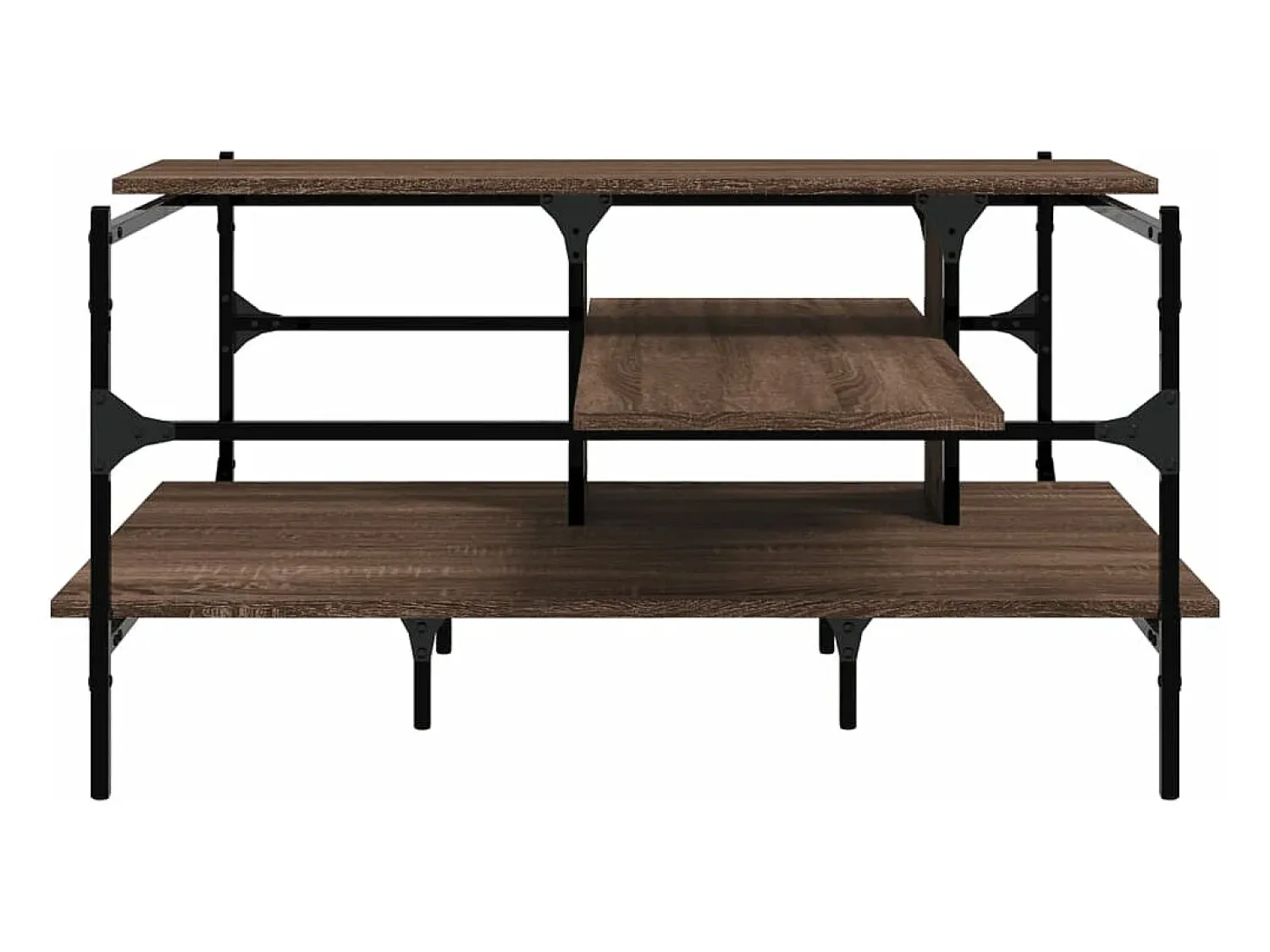 Mesa De Centro* Mesa centro 100x100x48,5 cm derivados madeira carvalho PT389157 Castanho