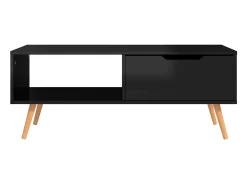 Mesa centro 100x49,5x43cm derivados de madeira brilhante PT201647^ Mesa De Centro