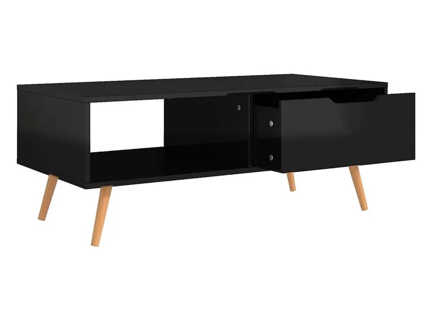 Mesa centro 100x49,5x43cm derivados de madeira brilhante PT201647^ Mesa De Centro