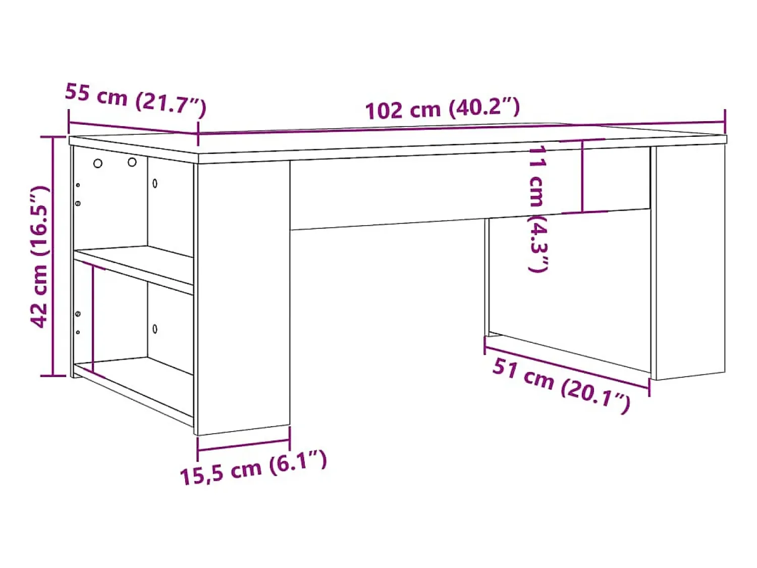 Mesa De Centro|vidaxl Mesa centro 102x55x42cm derivados de madeira carvalho artisiano Natural claro