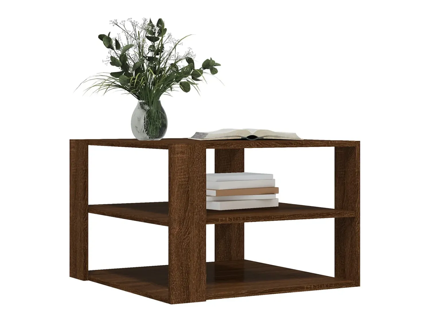 Mesa centro 59,5x59,5x40cm derivados madeira carvalho PT131192^ Mesa De Centro