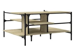 Mesa De Centro*vidaxl Mesa centro 100x100x48,5cm derivados madeira de carvalho sonoma Natural claro